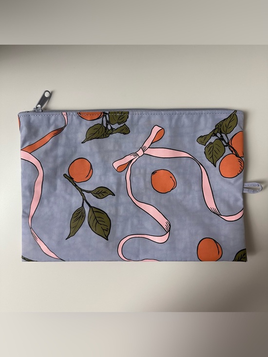 BAGGU Handbags - BAGGU Apricot and Ribbons Medium Go Pouch